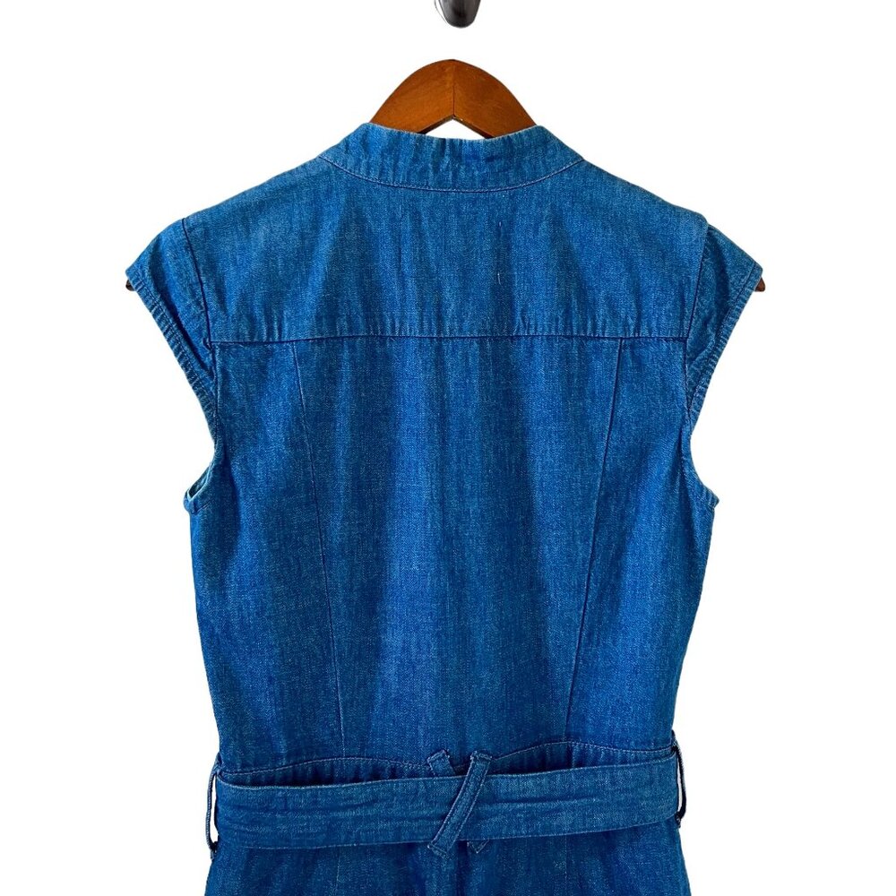 Pilcro & The Letterpress Wide Leg Crop Light Denim Jumpsuit Size 0 - Picture 10 of 16